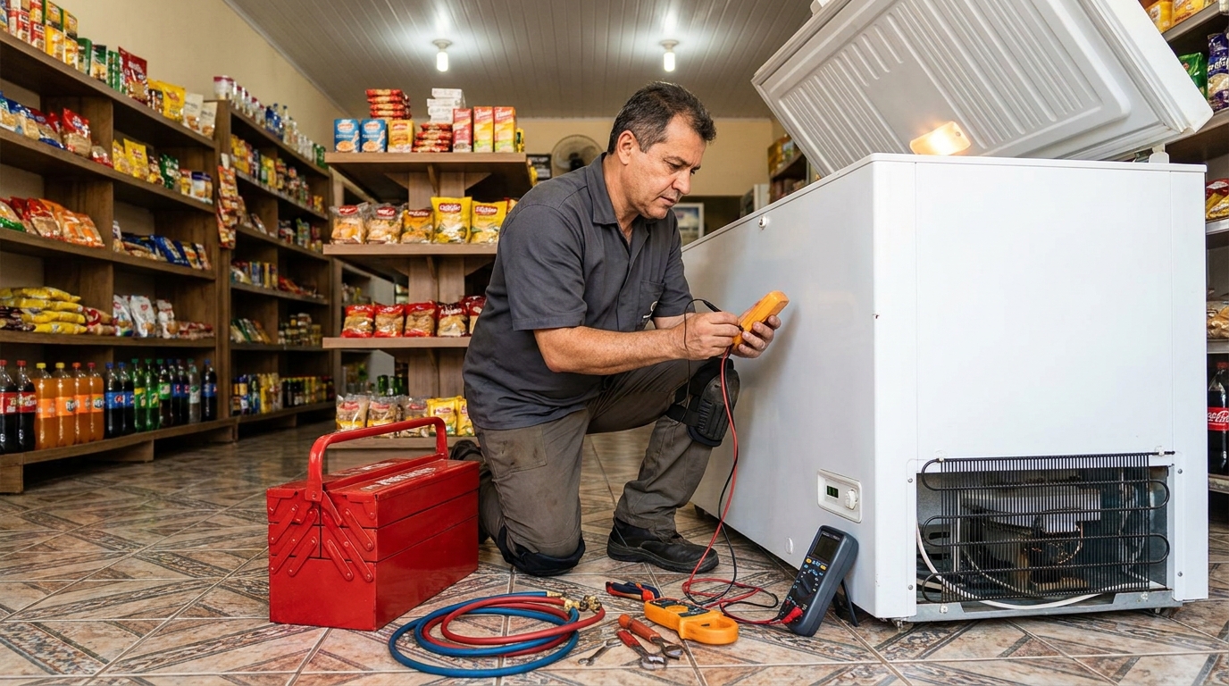 Ajuste de Temperatura do Freezer nas Rocas, Natal‑RN