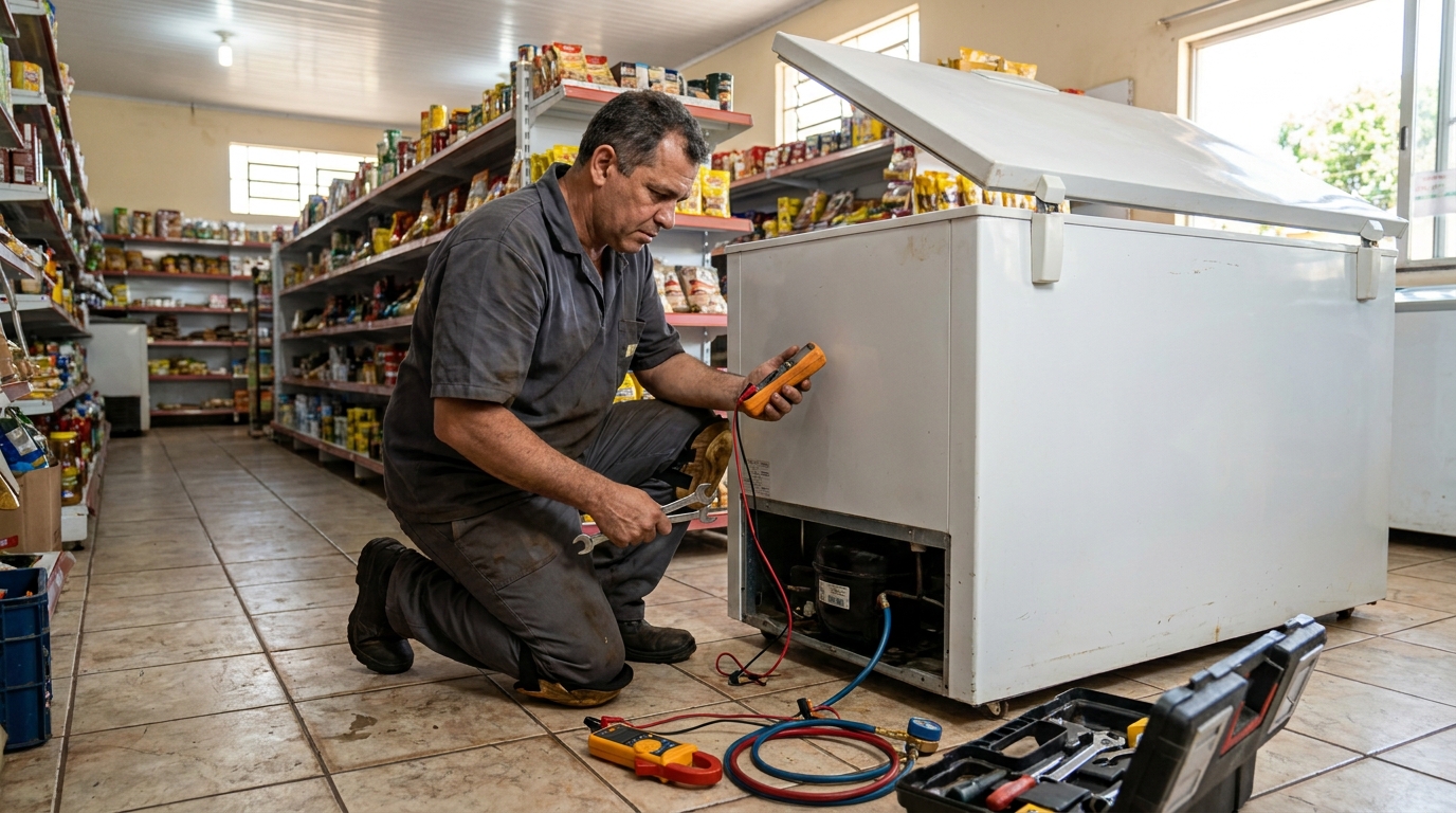 Manutenção em Motor Ventilador nas Rocas, Natal‑RN